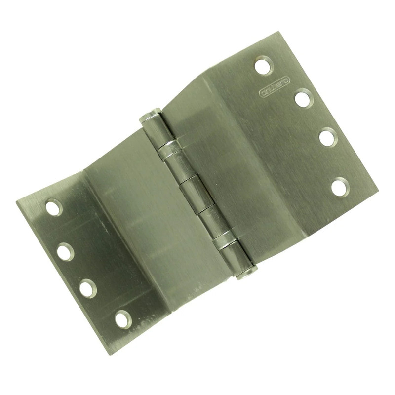 Ball Bearing Wrap-Around Swing Clear Hinge - Size:4" - Features:Opens on Left - Finish:Brushed Chrome
